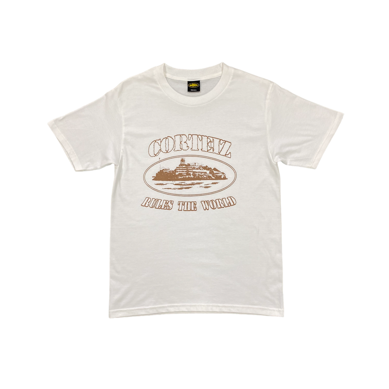 COLORS RTW TEE WHITE/BROWN